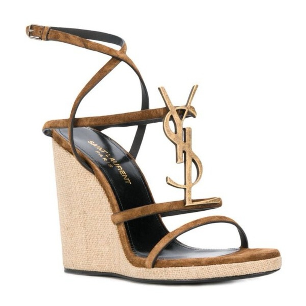 Saint Laurent Used 

Saint Laurent Cassandra Wedge 105 Espadrilles Eu 38 YSL